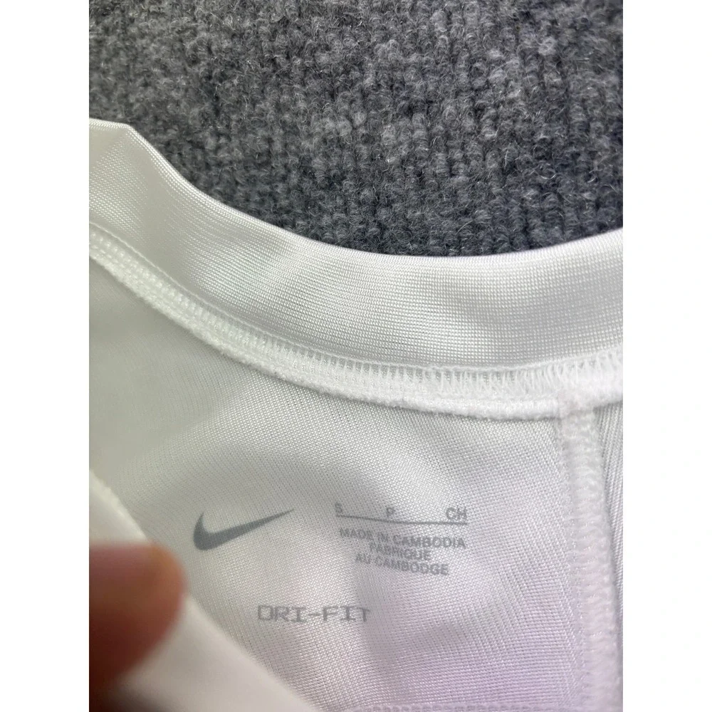 Nike Football Practice Jersey Women Small White Mesh Dri-FIT Athletic Top